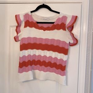 Soft eyelet white top from Blue Door Boutique